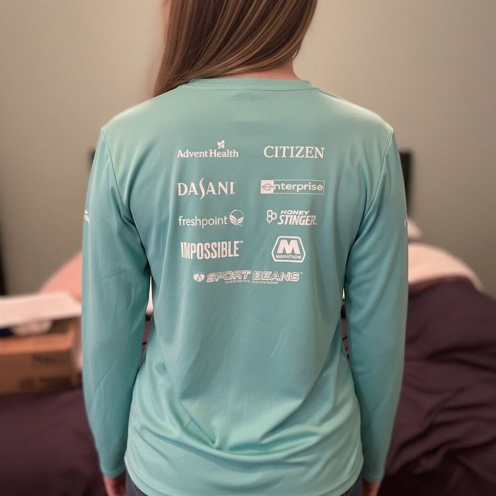 runDisney Wine & Dine Half Marathon 5K Mad Hatter Shirt Unisex L Teal - Picture 7 of 7